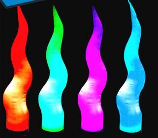 Sex Tube 8 Led Lighing Inflatable Column Mengubah Warna Untuk Diaplay