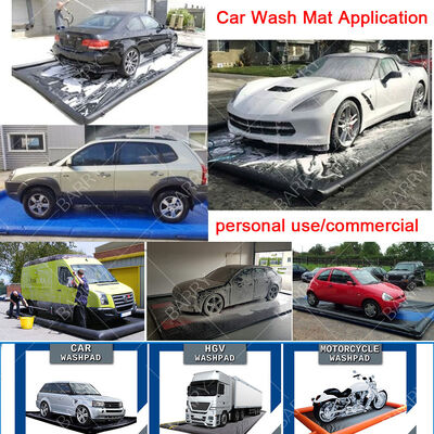 Lingkungan Ramah Mobile Wash Floor Mat Inflatable Car Wash Mat, Pengumpul Air Inflatable