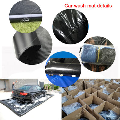 Lingkungan Ramah Mobile Wash Floor Mat Inflatable Car Wash Mat, Pengumpul Air Inflatable