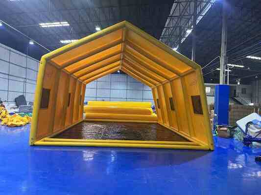 Lingkungan Ramah Mobile Wash Floor Mat Inflatable Car Wash Mat, Pengumpul Air Inflatable