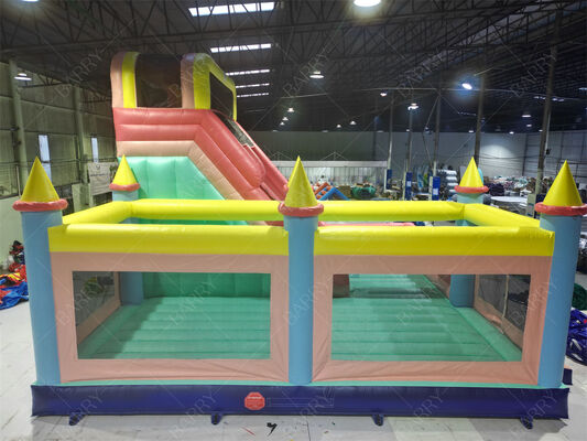 Kastil Bouncy bertema gereja yang dapat disesuaikan dengan area slide & play
