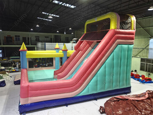 Kastil Bouncy bertema gereja yang dapat disesuaikan dengan area slide & play