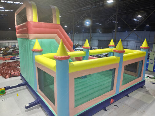 Kastil Bouncy bertema gereja yang dapat disesuaikan dengan area slide & play