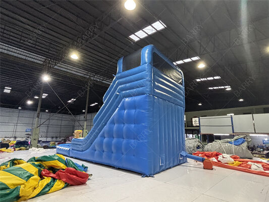 Commercial Blue Wave Kids Backyard PVC Inflatable Slide With Pool Untuk Penggunaan Rumah