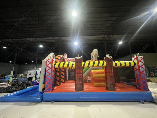 Petualangan Konstruksi Kombo Tiup | Rumah Pantul + Perosotan + Kolam Ciprat, Sistem Permainan Anak Serba Ada