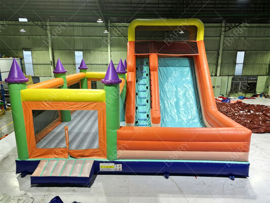 Warna-warni Istana Putri rumah bouncing kembung dengan slide ️ Komersial-Kelas Anak ️ Partai Jumper