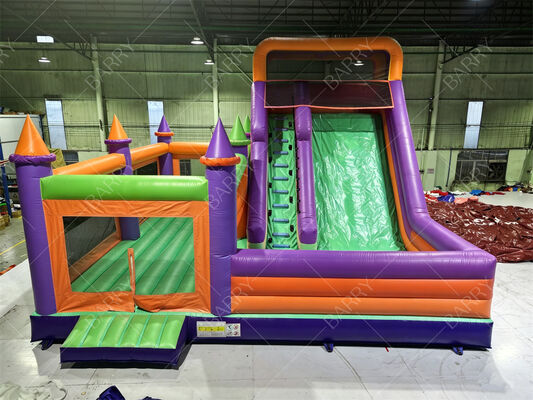 Warna-warni Istana Putri rumah bouncing kembung dengan slide ️ Komersial-Kelas Anak ️ Partai Jumper