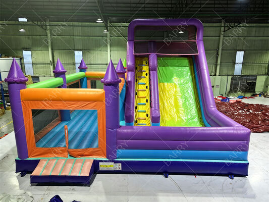 Warna-warni Istana Putri rumah bouncing kembung dengan slide ️ Komersial-Kelas Anak ️ Partai Jumper