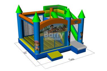 Disesuaikan 0.5mm PVC Inflatable Bounce House Dengan Slide Combo