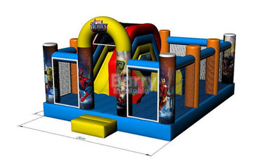 Disesuaikan 0.5mm PVC Inflatable Bounce House Dengan Slide Combo