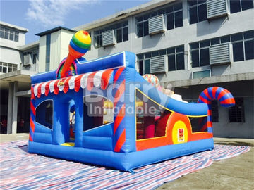 0.55mm PVC Anak Inflatable Playground terbuka / Balita Rumah Bouncing