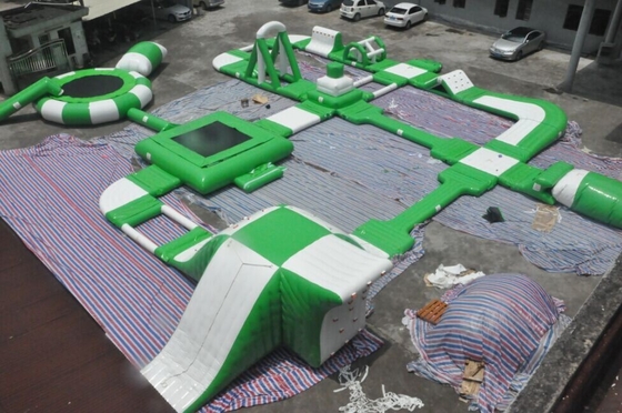 Taman Air Terapung Inflatable Green Playground untuk bersenang-senang EN14960