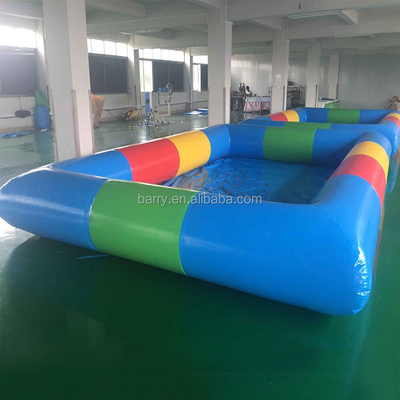 Kolam Renang Inflatable PVC 0.9mm Dewasa Berwarna-warni Untuk Luar Ruangan