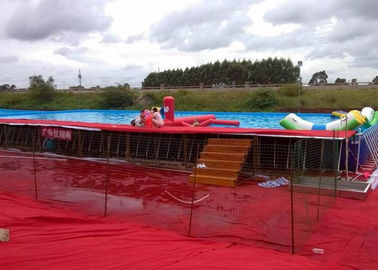 Disesuaikan kolam renang portabel di atas tanah bingkai logam kolam renang EN14960