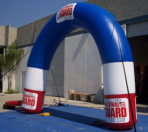 Acara Inflatable Advertising Products Curved Arch dari Plato PVC terpal