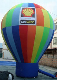 Besar Waterproof Rainbow Earth Inflatable Balloons Untuk Iklan
