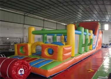 Fire Resistant Huge Inflatable Hambatan Kursus Playground / Kendala Course Bounce House