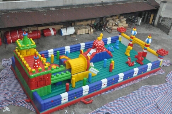 0.55mm PVC Inflatable Jumping House 30x10m Tema Kartun Bouncy Castle