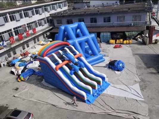 OEM Terpal Komersial Inflatable Slide Blow Up Dry Slide