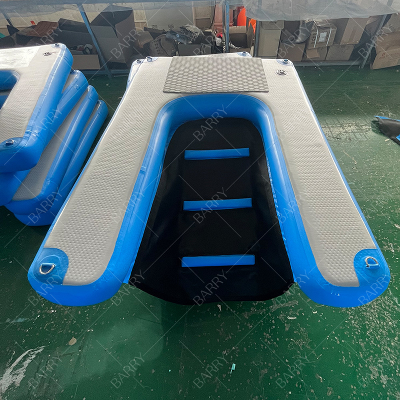 kolam renang danau sungai lipat hewan peliharaan anjing tangga terapung inflatable anjing ramp air untuk dermaga