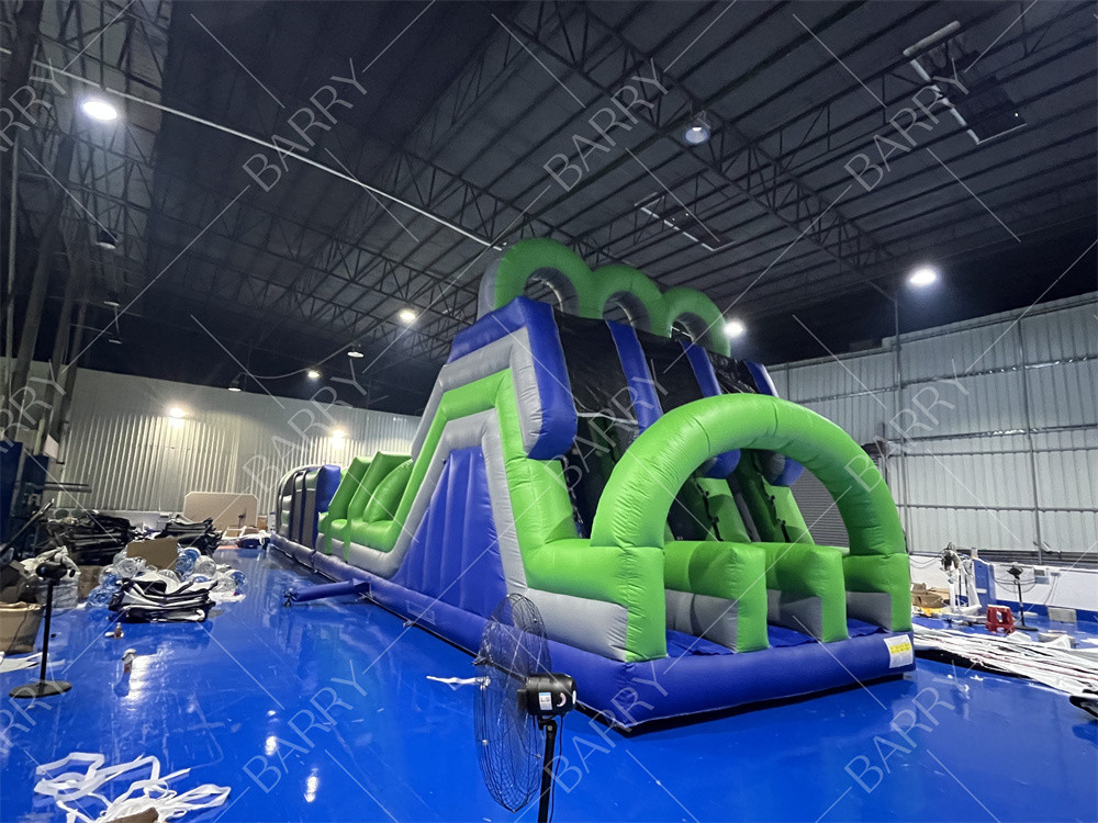 Permainan Olahraga Dewasa Logo Disesuaikan Inflatable Obstacle Course Combo Inflatable 5k Dengan PVC tahan lama Tersedia OEM / ODM