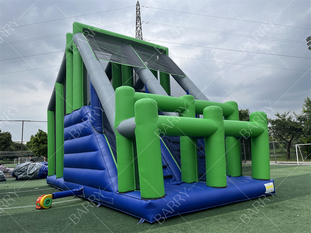 Permainan Olahraga Gila Jumping Bantal Jump Tower Freefall Inflatable Jump Air Bag Dengan Platform Untuk 5K rintangan Inflatable
