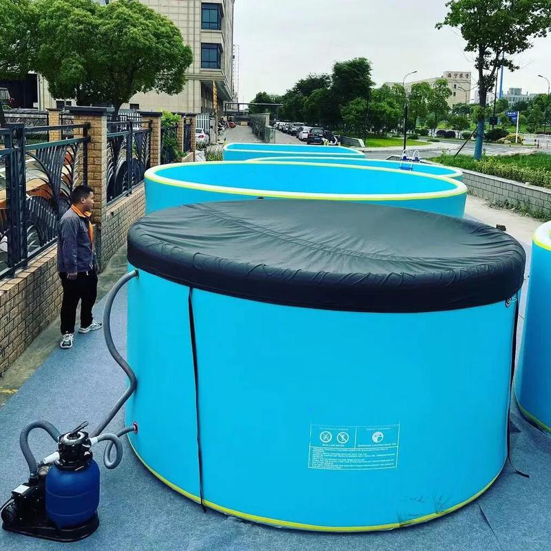 Dimodifikasi Portable Drop Stitch Pool DWF Above Ground Kolam renang anak-anak Kolam renang dengan penutup dan pompa listrik