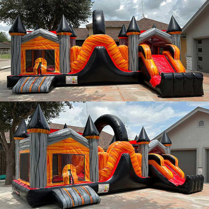 Kursus rintangan yang disesuaikan Kombo Bounce House untuk Anak-anak Hiburan luar ruangan dalam ruangan