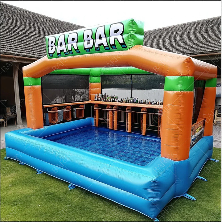 Desain Superior Besar Kolam Renang Bar Floating Kolam Air Floating Swim Up Kolam Renang Bar