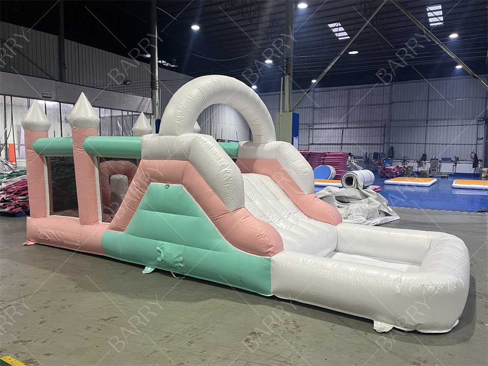 Party Customized Inflatable Bouncing Castle Inflatable Bouncer Jumping Castle Kids Girl Princess Carriage Combo Dengan Slide