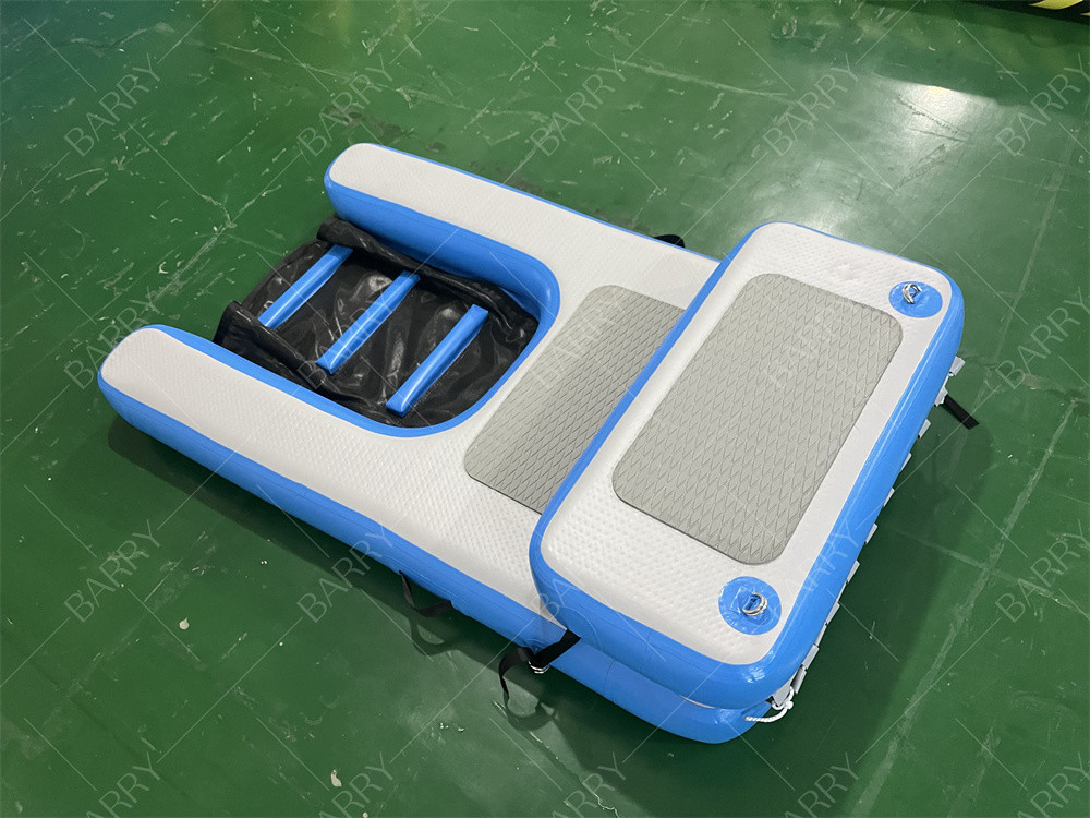 Aman Dan Stabil Non-Slip PVC Inflatable Air Ramp Floating Platform Ramp Floating Pet Menekuk Mat Untuk Pool Danau Dock