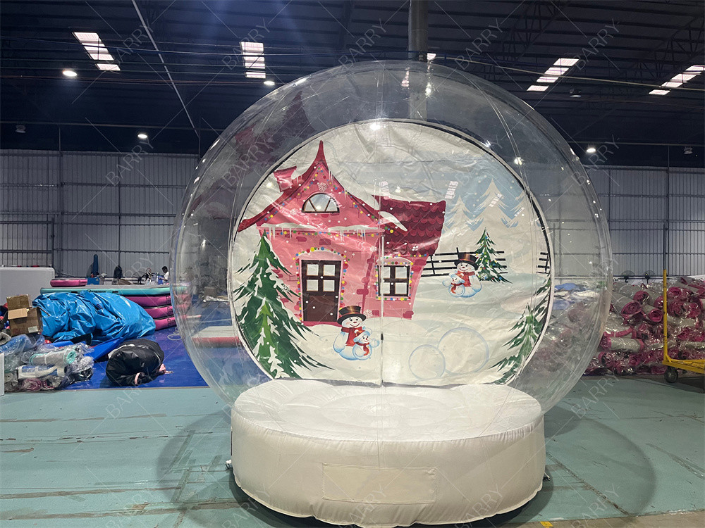 3m Dekorasi Klub Malam Natal Tenda Bola Salju Jelas Tenda Santa House Santa Grotto Oxford Chirstmas Bubble Tent
