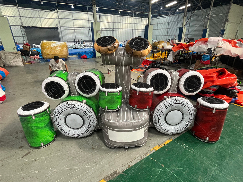 Rock Out With Beats Interactive Play System IPS Inflatable Drums Game Untuk Acara Musikal