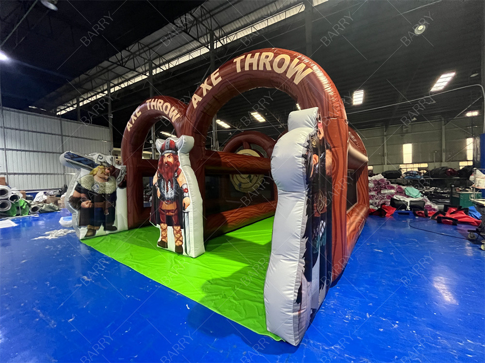 Game Interaktif Karnaval Ganda Lane Ax Throw Inflatable Ax Throw Untuk Acara Party