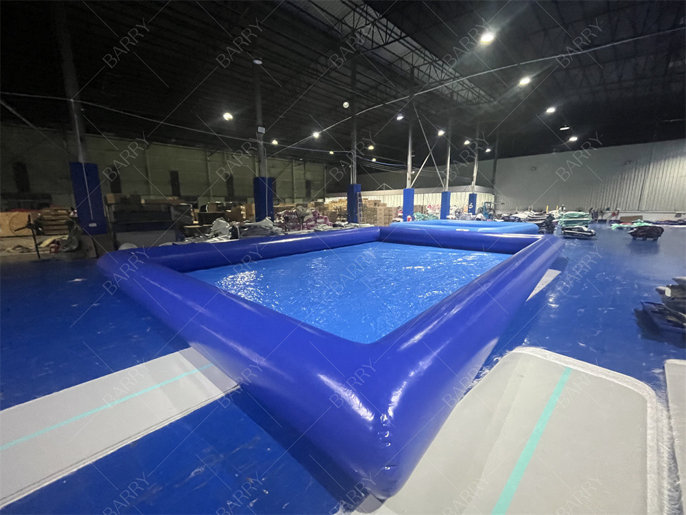 Kolam renang air kecil biru portabel untuk anak-anak terbuat dari terpal PVC tahan lama sempurna untuk musim panas menyenangkan dan permainan air
