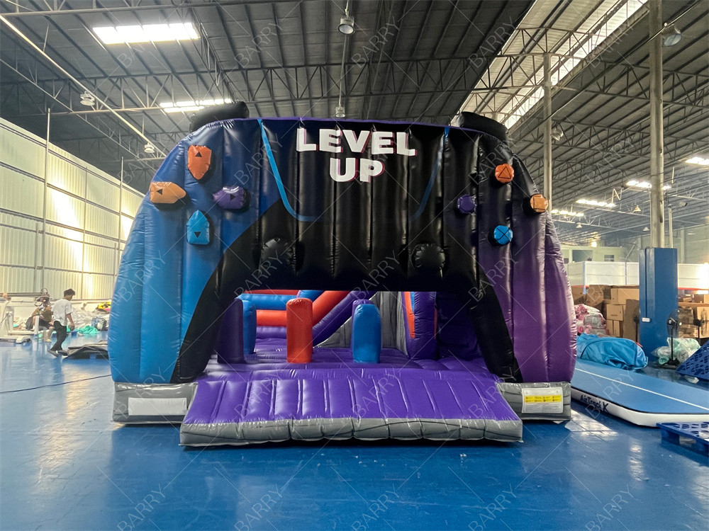 Sesuaikan Ukuran Grosir Tingkat Up Inflatable Bouncer Combo Bouncy Castle Untuk Anak-anak