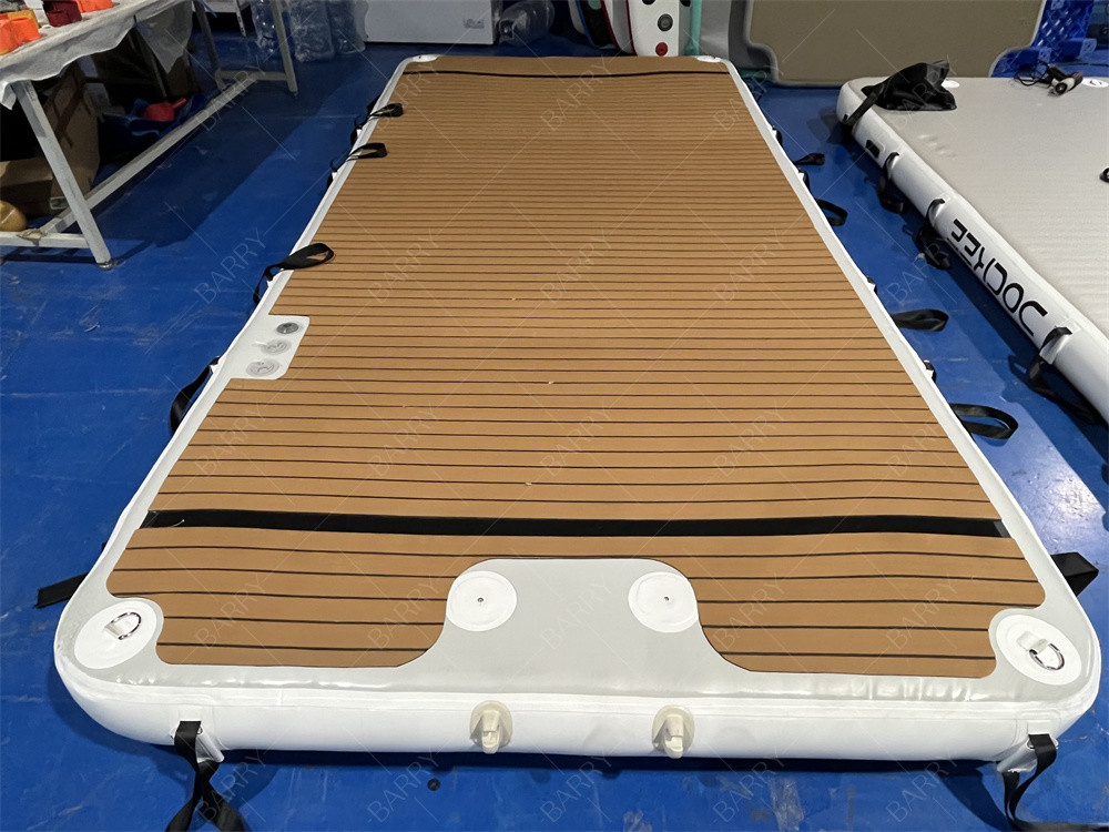 Drop Stitching Pvc Swimming Water Pontoon Inflatable Floating Dock Platform Untuk Jet Ski Yacht Island