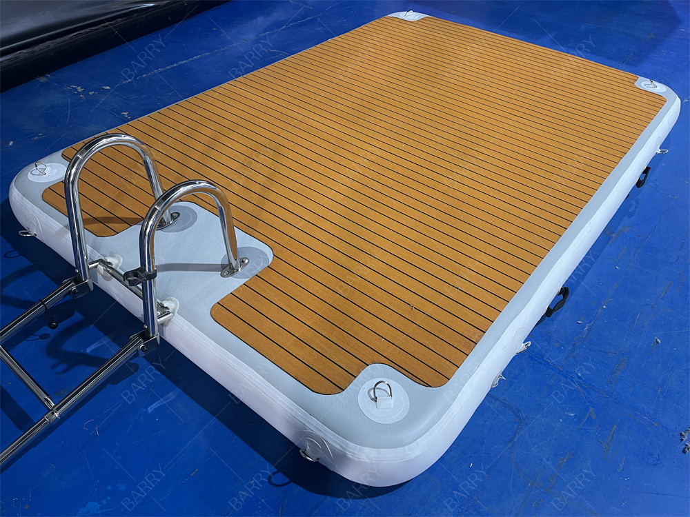 Tangga baja tahan karat 3x2x0.2m Inflatable Jet Ski Dock Pontoon Untuk Parkir Perahu
