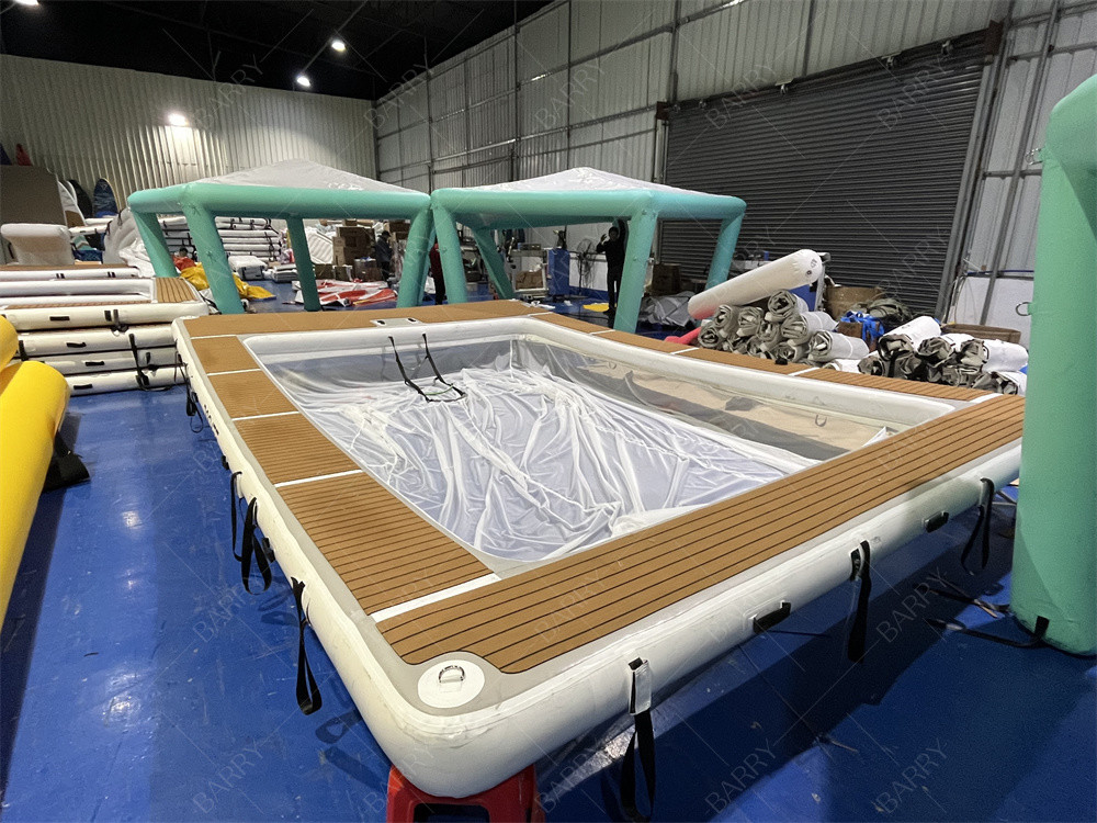 New Portable Inflatable Floating Ocean Sea Swimming Pool Protective Anti Ocean Pool With Netting Enclosure Untuk Yacht