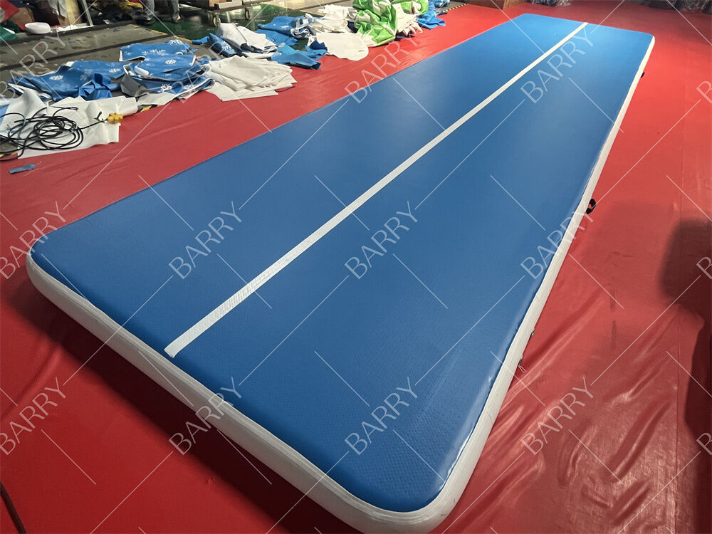 Factory Inflatable Air Track For Gymnastics Tumbling Mat With Drop Stitch Blower Velcro Connect For Yoga Use
