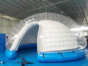 Semi Transparan Inflatable Bubble Tent / Inflatable Yard Tent Putih PVC Tarpaulin