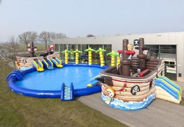 Priate Bay Inflatable Water Slide Professional Safety Untuk Hiburan