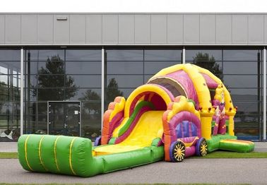 Populer Pricess Inflatable Combo PVC Rumah Bouncing Duarable Dengan Slide