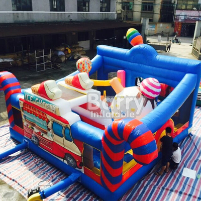 Bouncer Inflatable Tahan Api Indoor Playground Warna-warni Jumper Rumah Bouncing