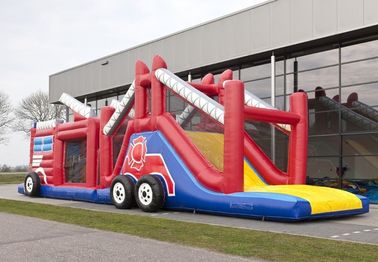 Funny Fire Truck Bouncing Rumah Kendala Dengan Climbing Wall