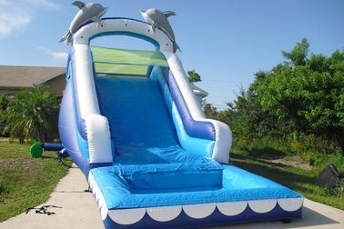Mainkan Inflatable Water Slides Untuk Anak-Anak / Dolphin Inflatable Pool Water Slide