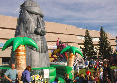 Pulau Tiki Bertema Besar 28ft Inflatable Climbing Wall Party Games