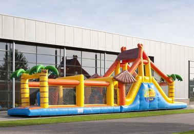 Pelari Rintangan Arena Bouncing Kompetitif Jalankan Pantai 17.5m Untuk Dewasa