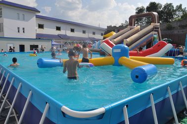 Rectangle Metal Frame Paddling Pool 0.9mm PVC Tarpaulin Untuk Water Park