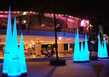 Blue Red Led Light Inflatable Cone Oxford Cloth Untuk Lalu Lintas Luar Ruangan